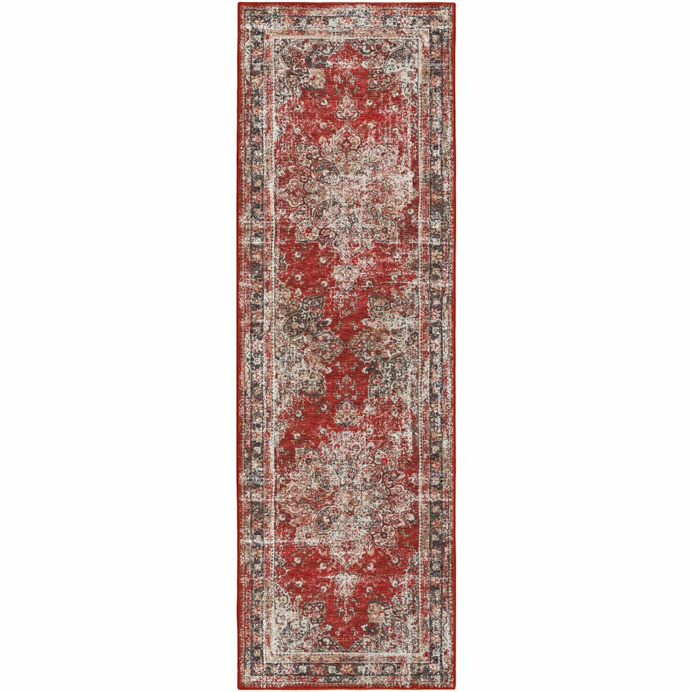 Jericho Red Polyester Area Rug | Plow & Hearth