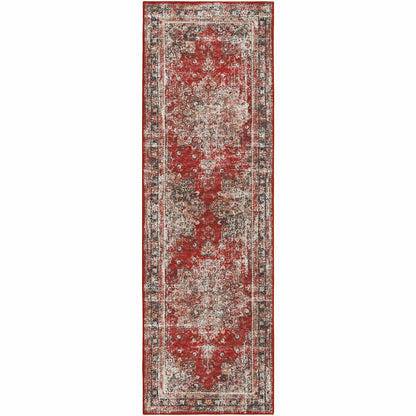 Jericho Red Polyester Area Rug | Plow & Hearth