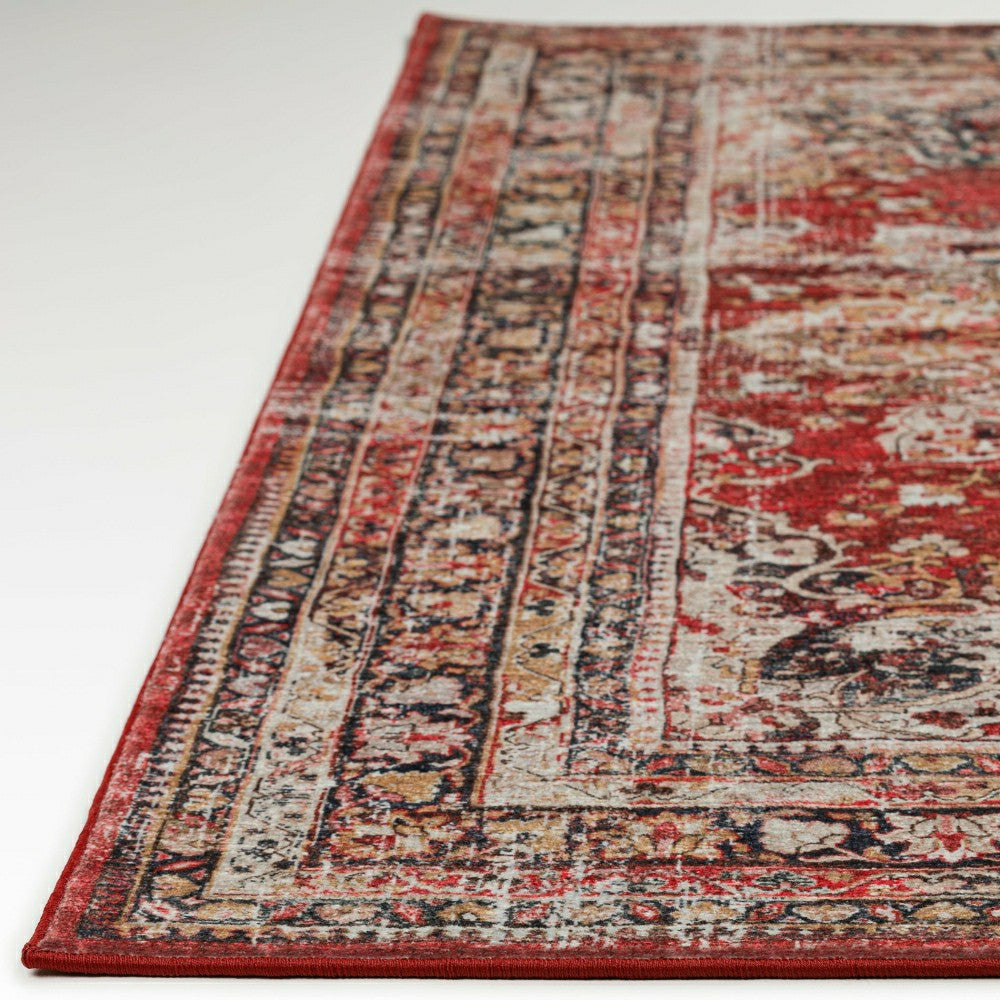Jericho Red Polyester Area Rug | Plow & Hearth