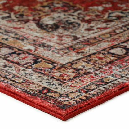 Jericho Red Polyester Area Rug | Plow & Hearth