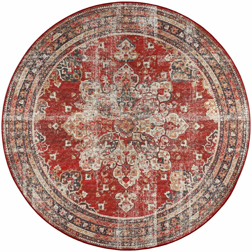 Jericho Red Polyester Area Rug | Plow & Hearth
