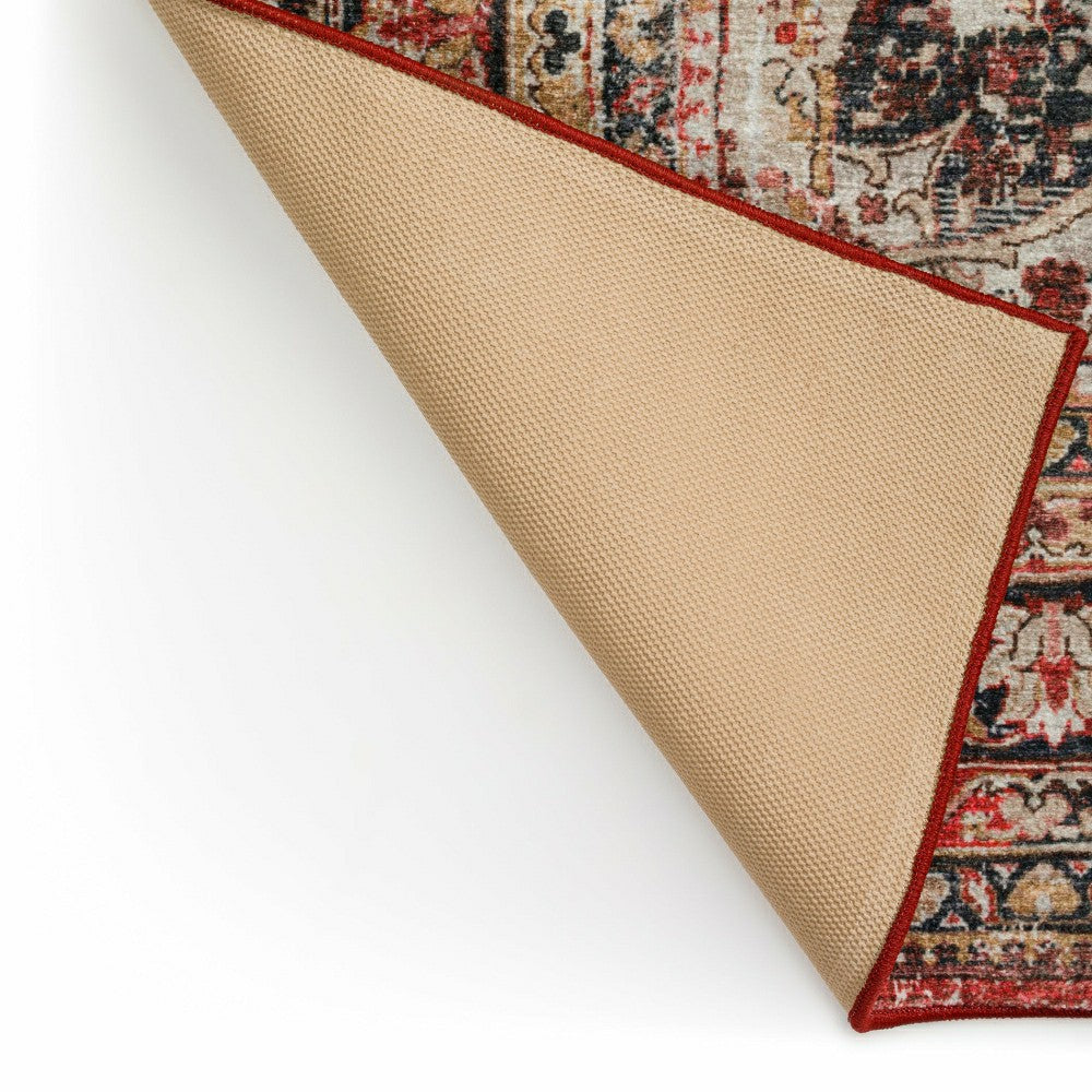 Jericho Red Polyester Area Rug | Plow & Hearth