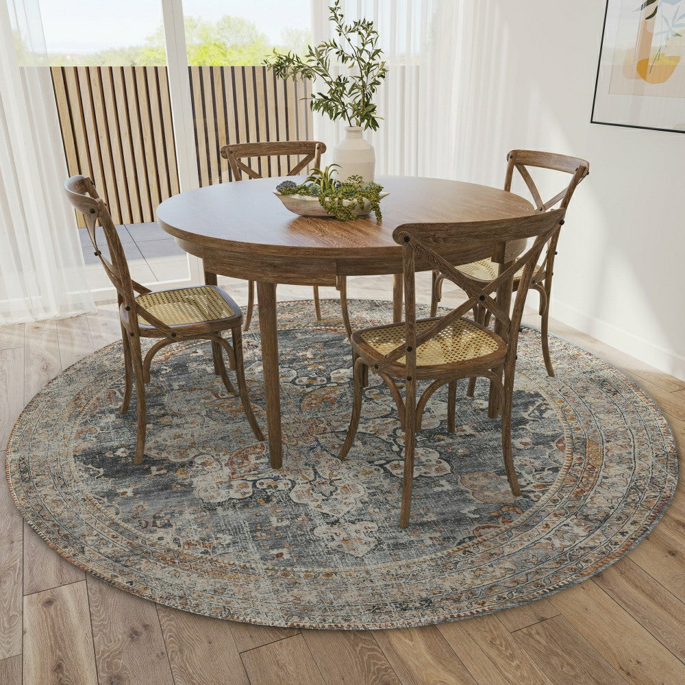 Jericho Charcoal Polyester Area Rug | Plow & Hearth