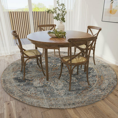Jericho Charcoal Polyester Area Rug | Plow & Hearth