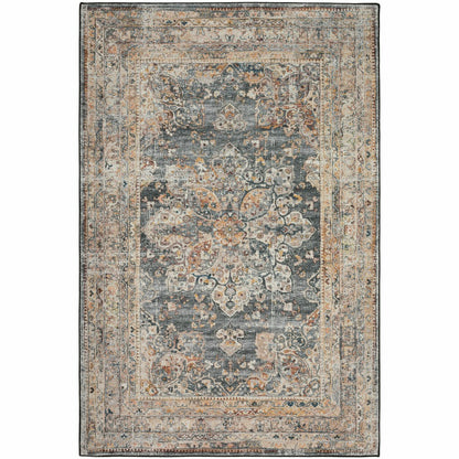 Jericho Charcoal Polyester Area Rug | Plow & Hearth