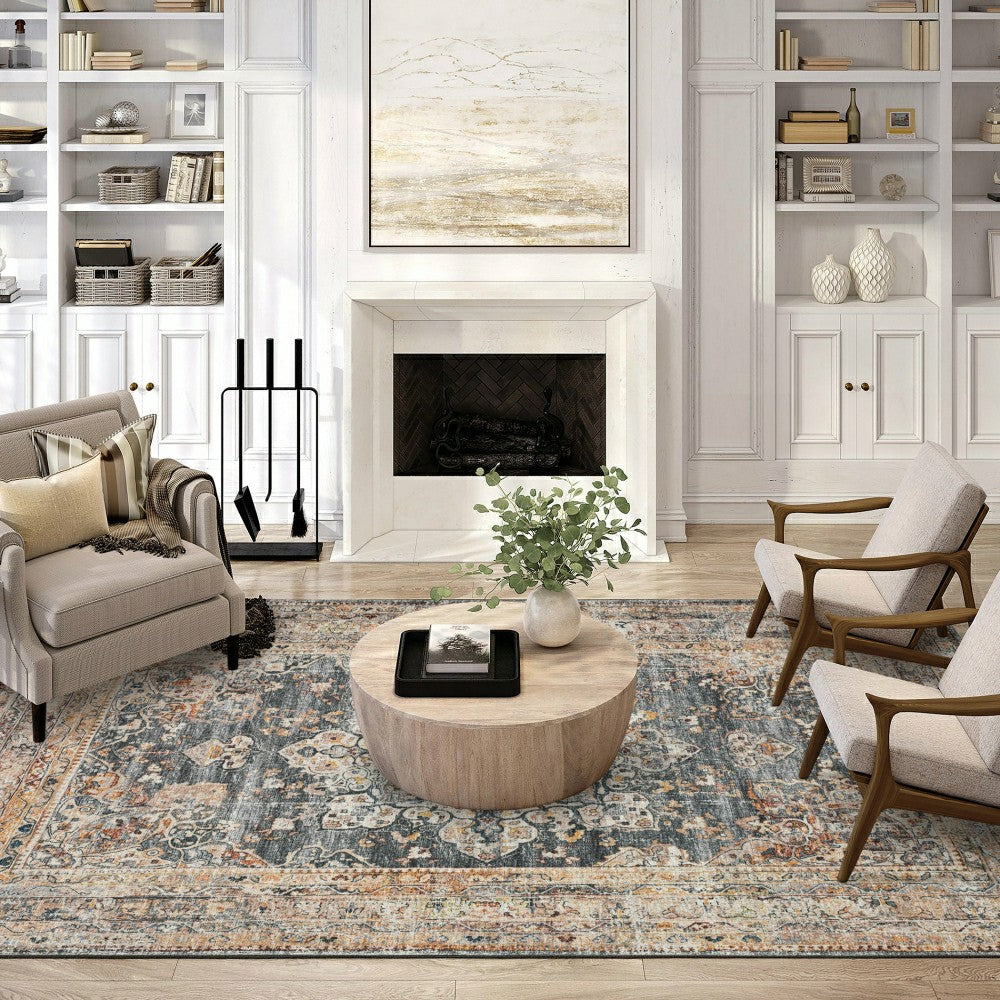 Jericho Charcoal Polyester Area Rug | Plow & Hearth