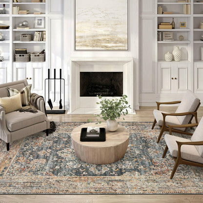 Jericho Charcoal Polyester Area Rug | Plow & Hearth