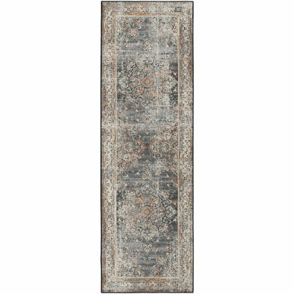 Jericho Charcoal Polyester Area Rug | Plow & Hearth
