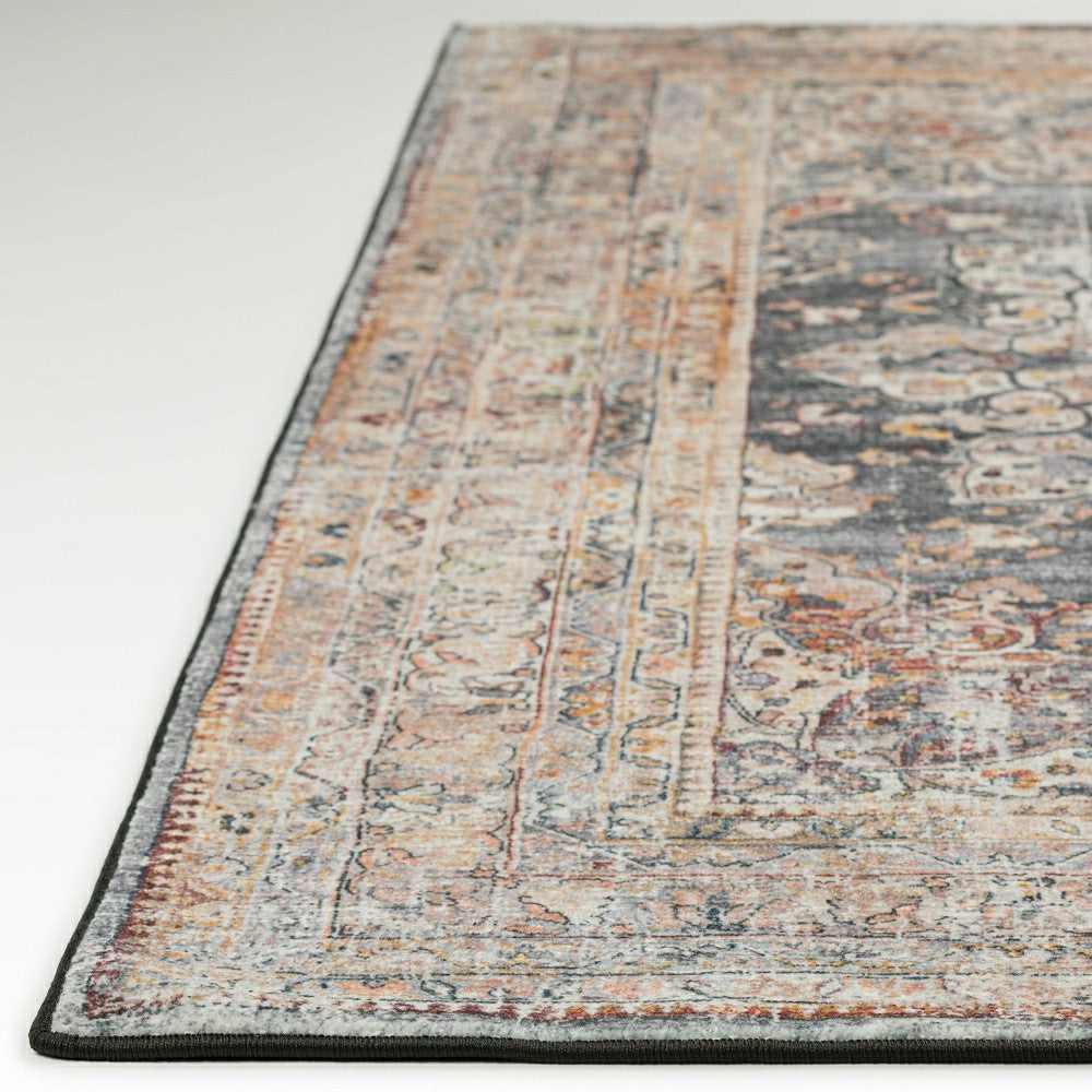Jericho Charcoal Polyester Area Rug | Plow & Hearth