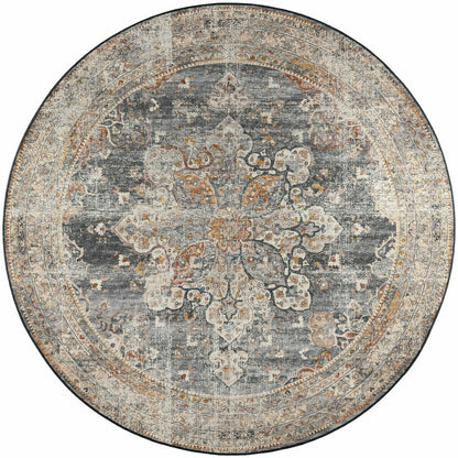 Jericho Charcoal Polyester Area Rug | Plow & Hearth