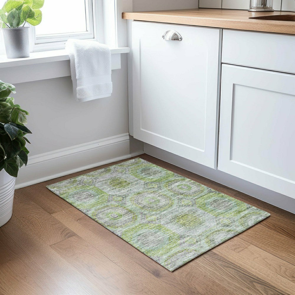 Karaj Circles Polyester Area Rug | Plow & Hearth