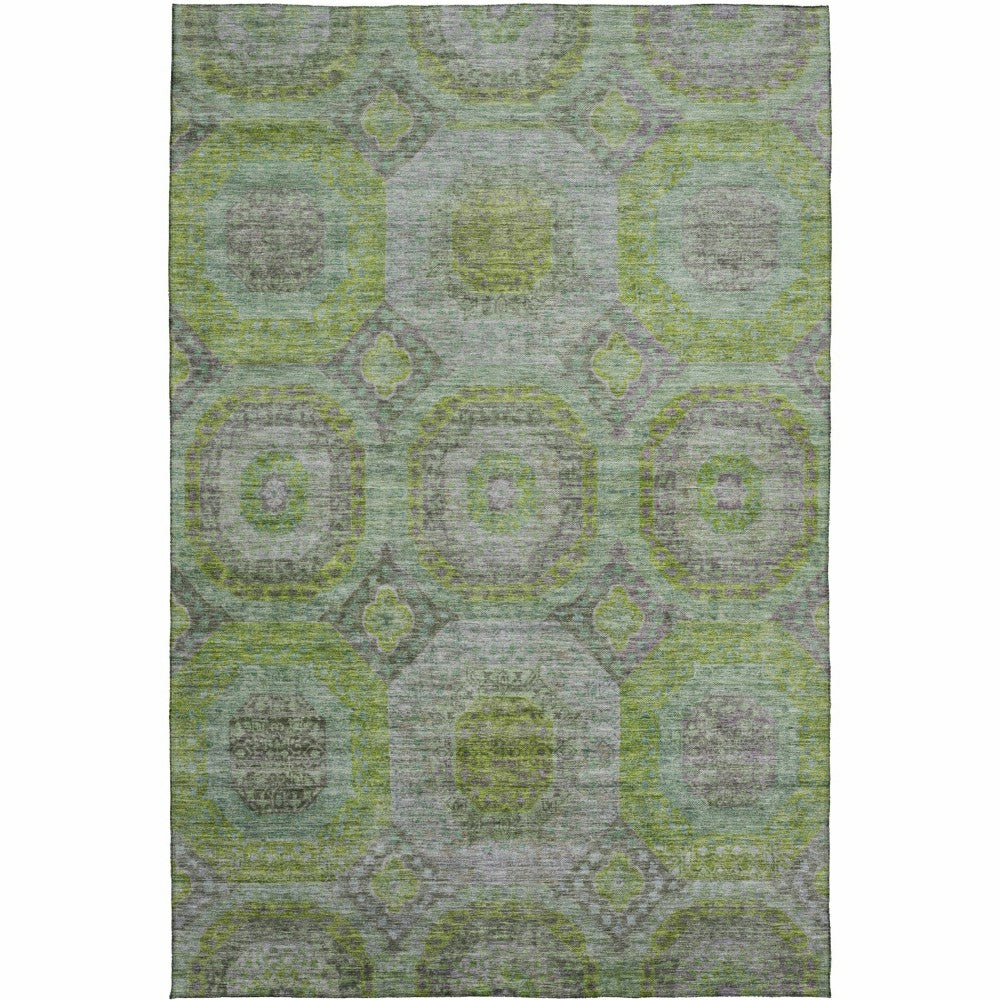 Karaj Circles Polyester Area Rug | Plow & Hearth