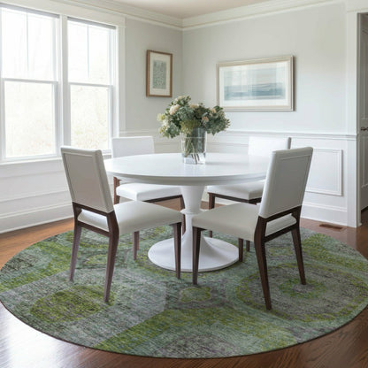 Karaj Circles Polyester Area Rug | Plow & Hearth