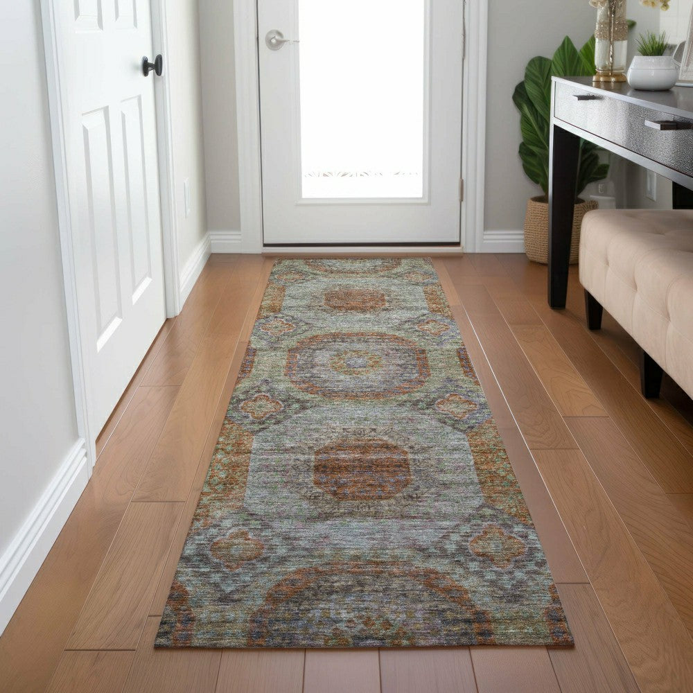 Karaj Circles Polyester Area Rug | Plow & Hearth