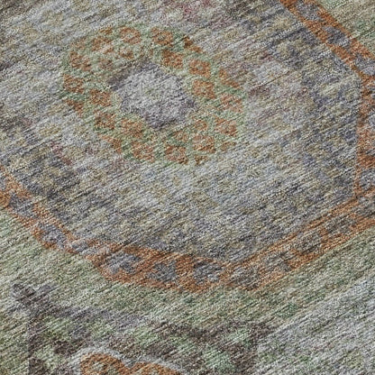 Karaj Circles Polyester Area Rug | Plow & Hearth