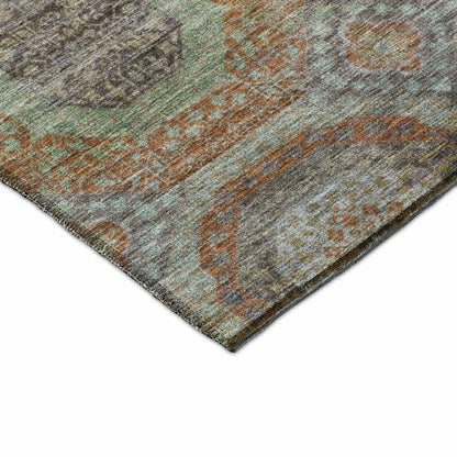 Karaj Circles Polyester Area Rug | Plow & Hearth