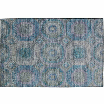 Karaj Circles Polyester Area Rug | Plow & Hearth