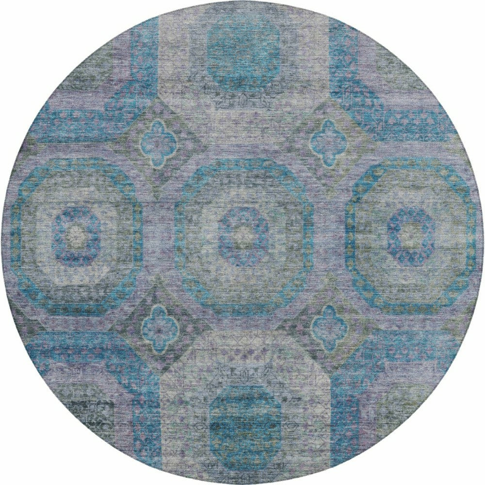 Karaj Circles Polyester Area Rug | Plow & Hearth