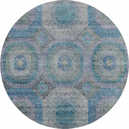 Karaj Circles Polyester Area Rug | Plow & Hearth