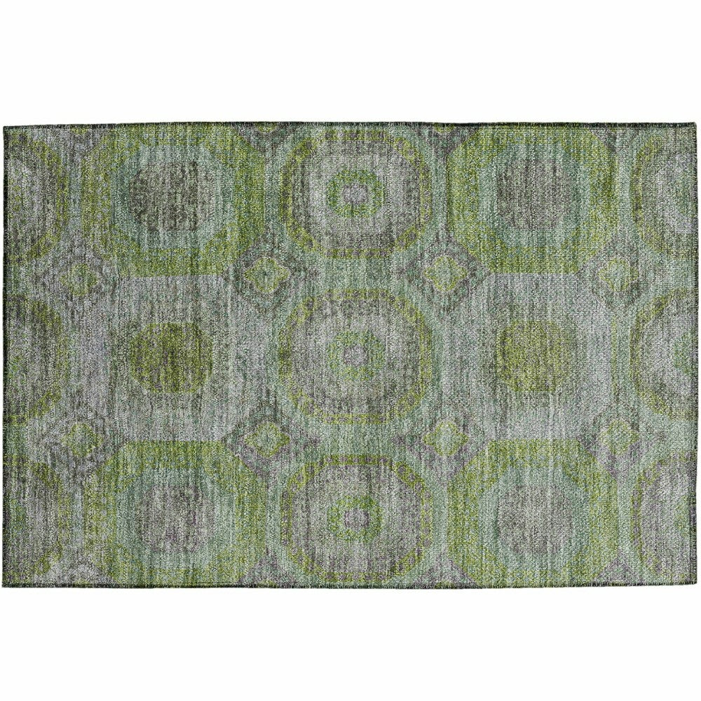 Karaj Circles Polyester Area Rug | Plow & Hearth