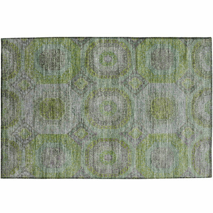Karaj Circles Polyester Area Rug | Plow & Hearth