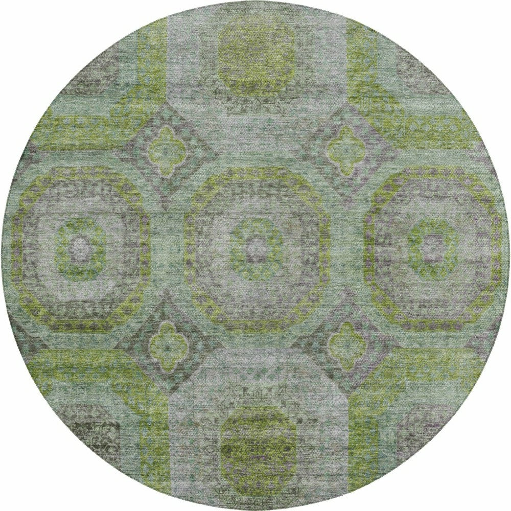Karaj Circles Polyester Area Rug | Plow & Hearth