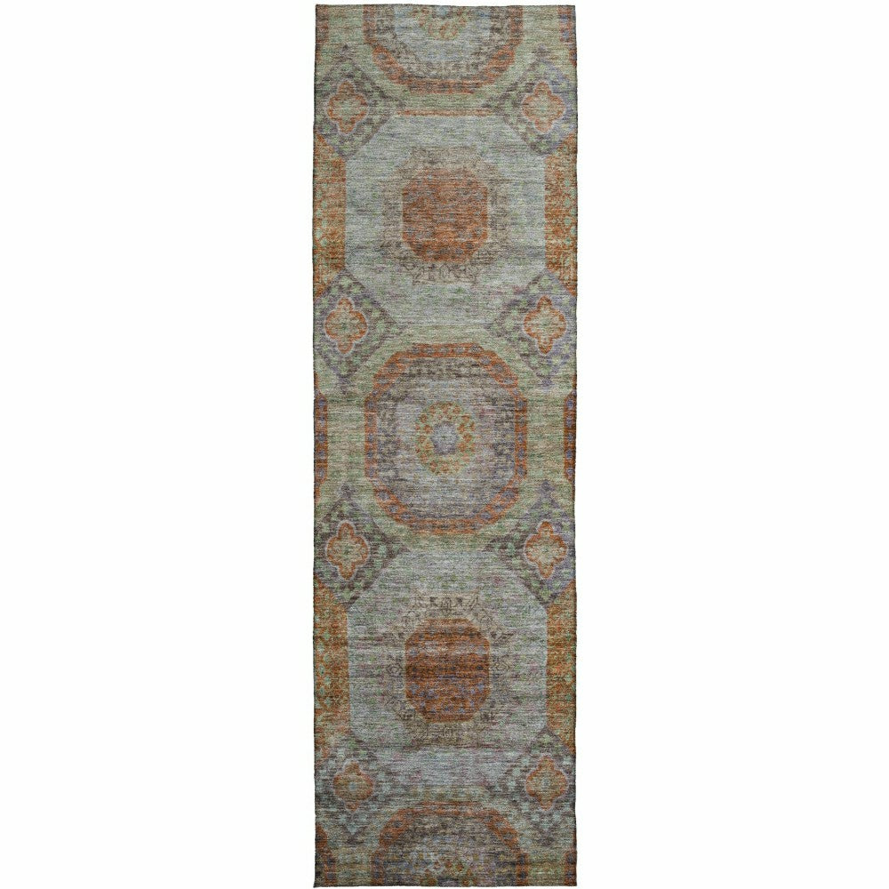 Karaj Circles Polyester Area Rug | Plow & Hearth