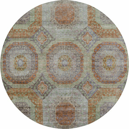 Karaj Circles Polyester Area Rug | Plow & Hearth