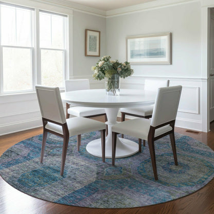Karaj Circles Polyester Area Rug | Plow & Hearth