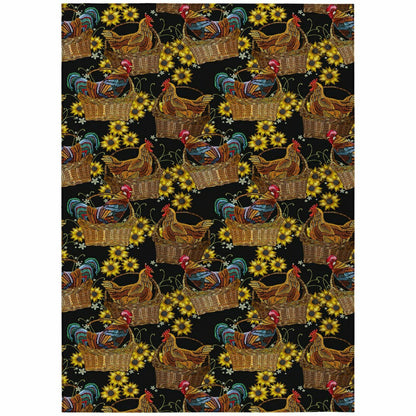 Kendall Farmhouse Rooster Polyester Area Rug | Plow & Hearth