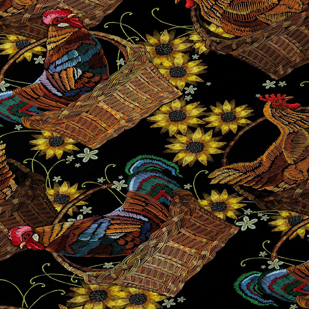 Kendall Farmhouse Rooster Polyester Area Rug | Plow & Hearth