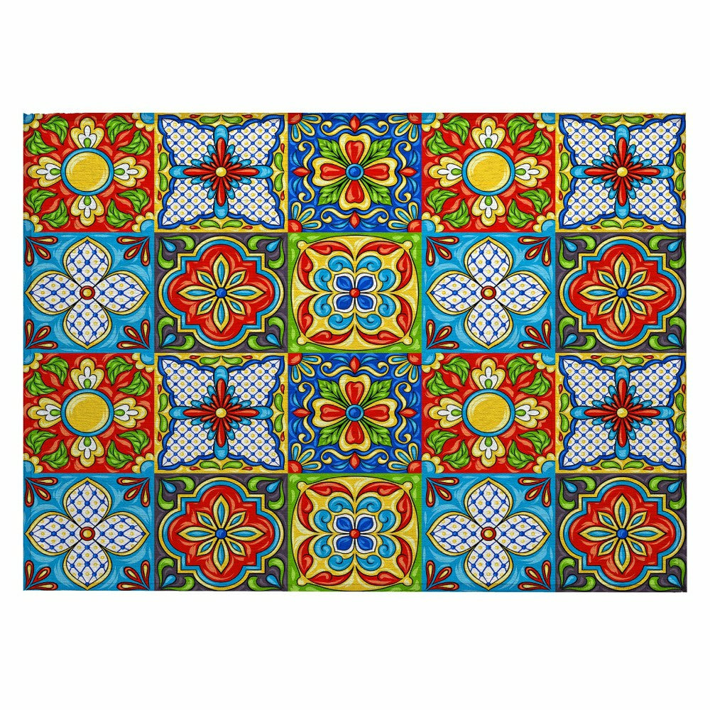 Kendall Talavera Inspired Polyester Area Rug | Plow & Hearth