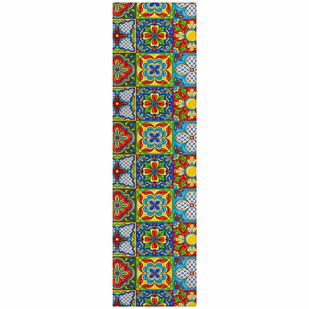 Kendall Talavera Inspired Polyester Area Rug | Plow & Hearth