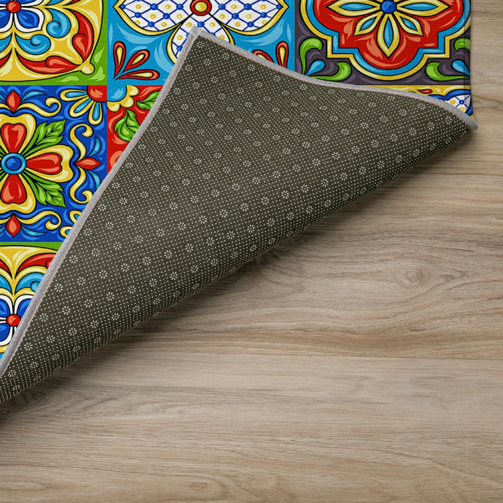 Kendall Talavera Inspired Polyester Area Rug | Plow & Hearth