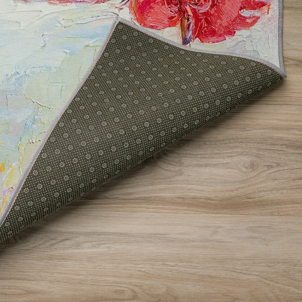 Kendall Roosters Polyester Area Rug | Plow & Hearth