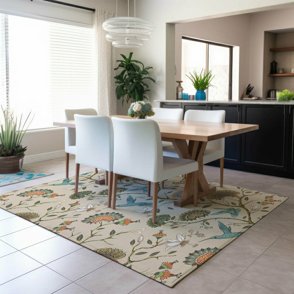 Kendall Birds Polyester Area Rug | Plow & Hearth