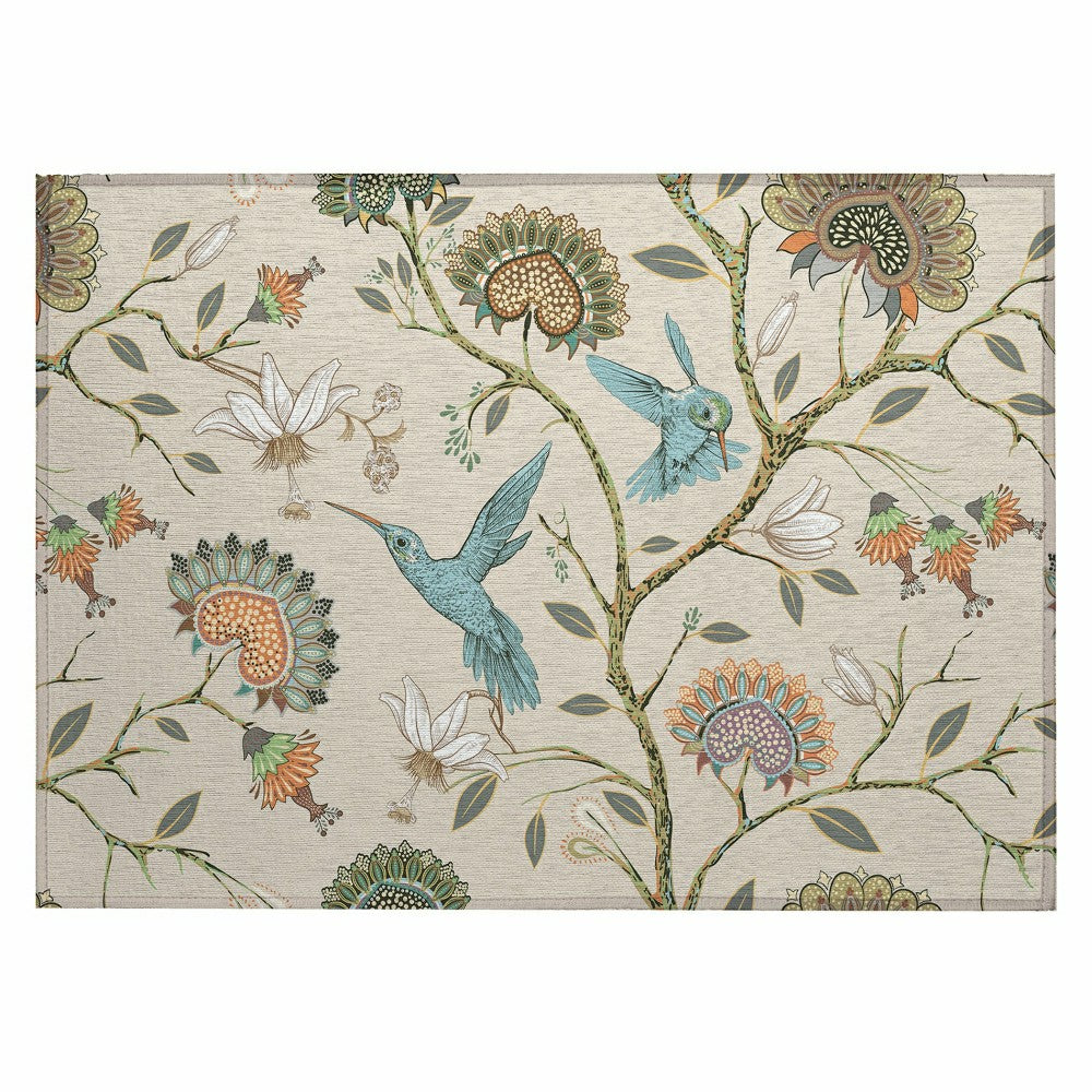 Kendall Birds Polyester Area Rug | Plow & Hearth