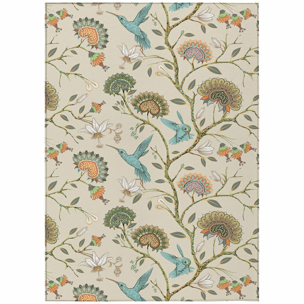 Kendall Birds Polyester Area Rug | Plow & Hearth