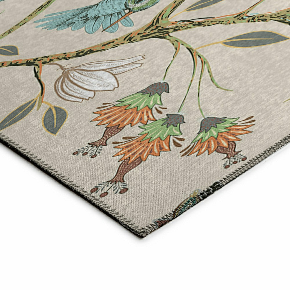 Kendall Birds Polyester Area Rug | Plow & Hearth