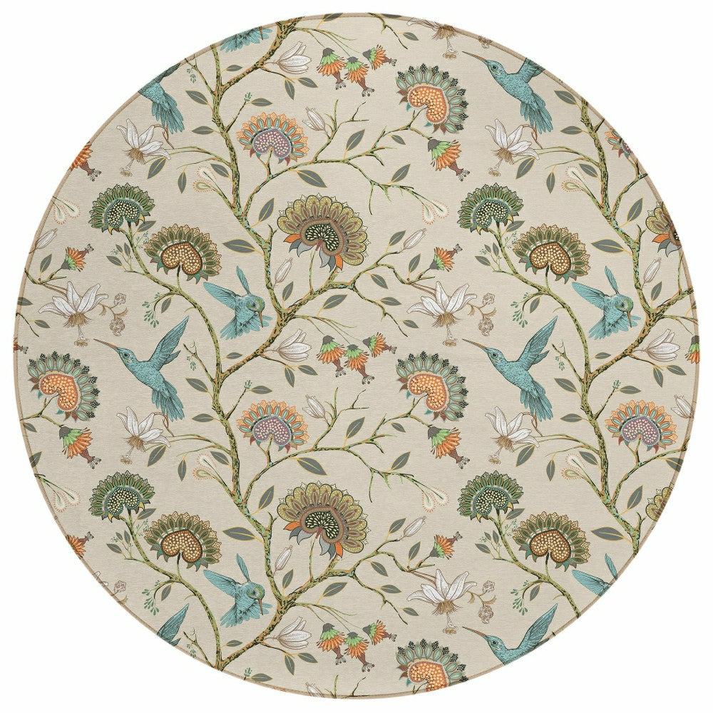 Kendall Birds Polyester Area Rug | Plow & Hearth