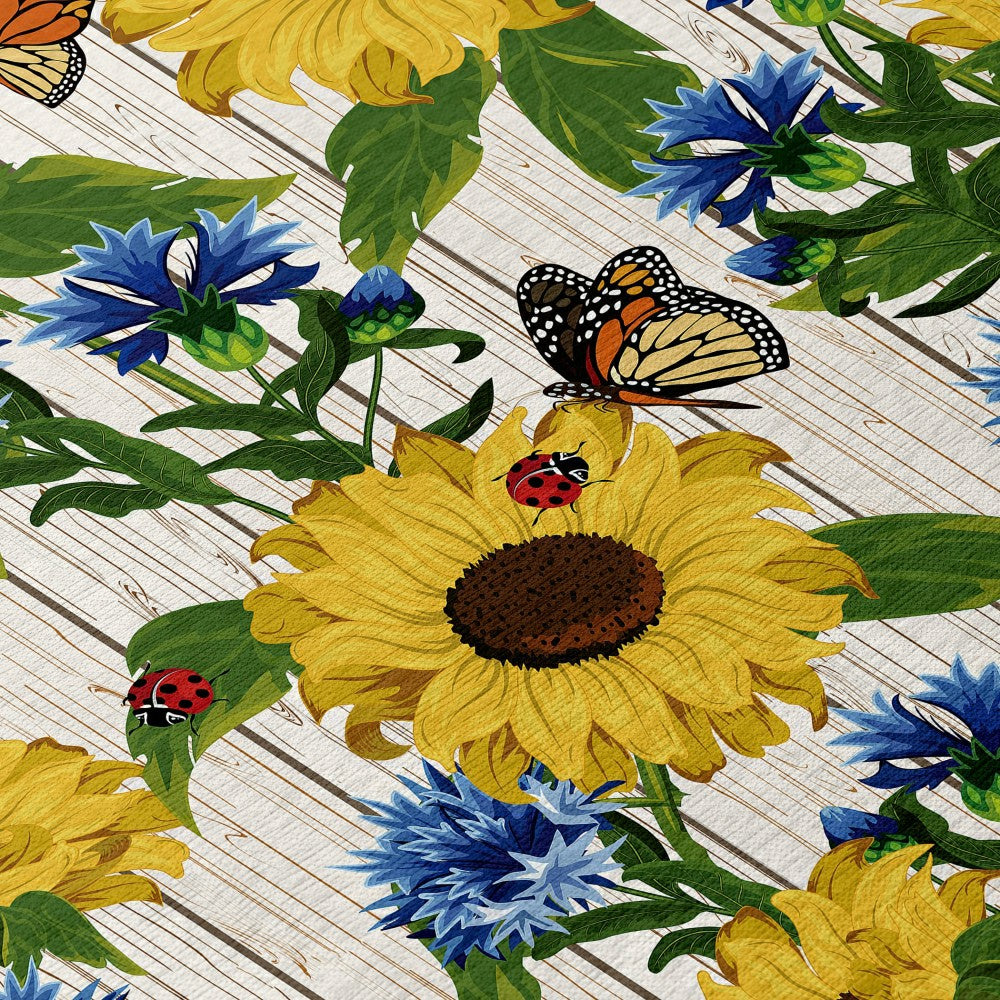 Kendall Sunflowers Polyester Area Rug | Plow & Hearth