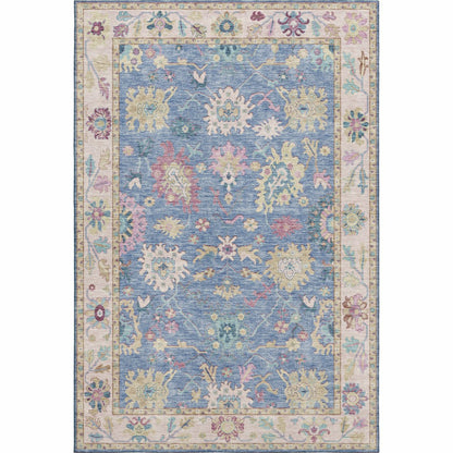 Hatay Blue Polyester Rug | Plow & Hearth
