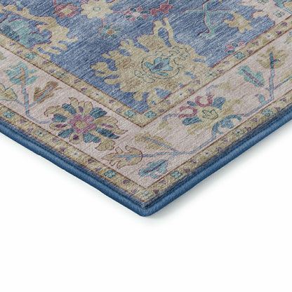 Hatay Blue Polyester Rug | Plow & Hearth