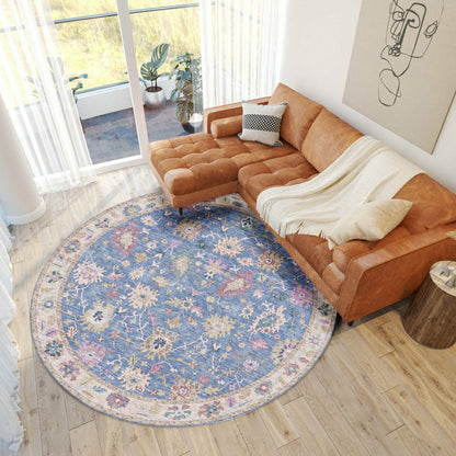 Hatay Blue Polyester Rug | Plow & Hearth