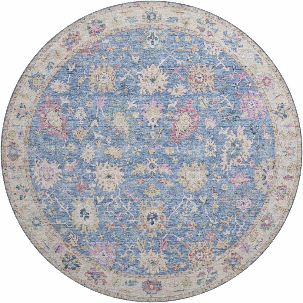 Hatay Blue Polyester Rug | Plow & Hearth