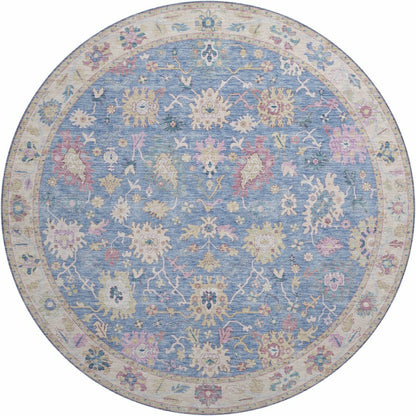 Hatay Blue Polyester Rug | Plow & Hearth