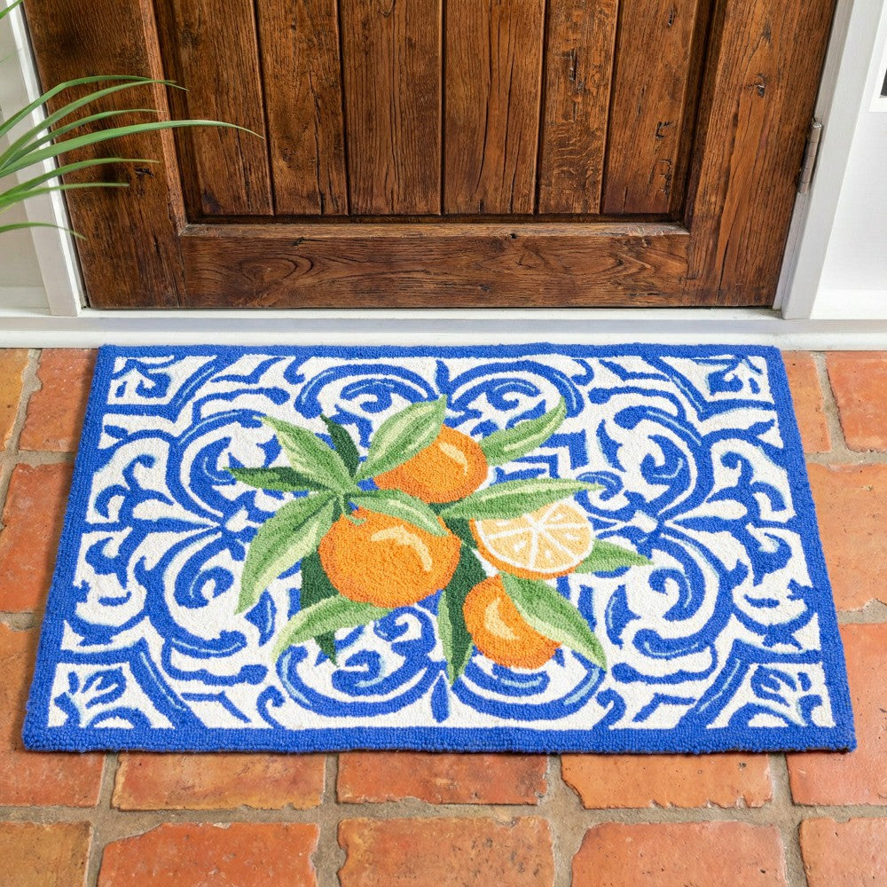 Mediterranean Oranges Hooked Rug | Plow & Hearth