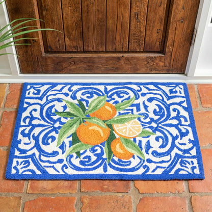 Mediterranean Oranges Hooked Rug | Plow & Hearth