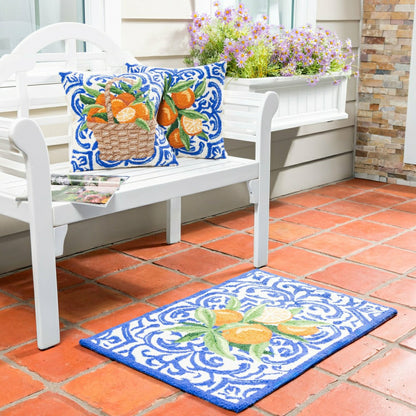 Mediterranean Oranges Hooked Rug | Plow & Hearth