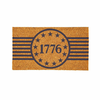 Red White & Bloom Coir Mat,"1776", 28"x16" | Plow & Hearth